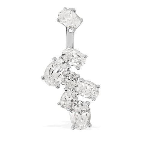APM Dropping Stones Mono Earring - Silver AE9453OX