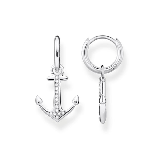 THOMAS SABO Anchor Drop Hoop Earrings CR634-051-14