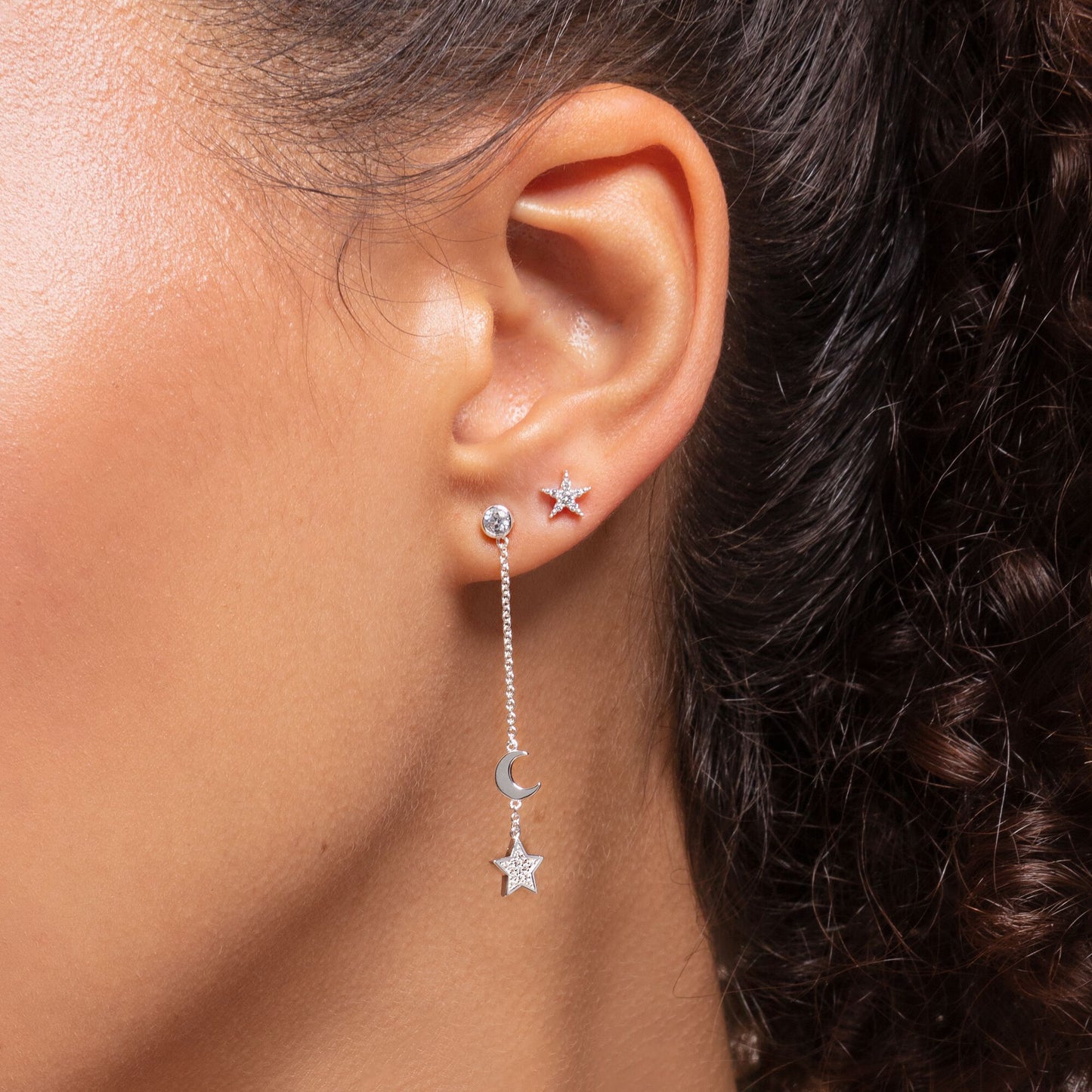 Thomas Sabo Single Earring Star And Moon Silver H2151-051-1