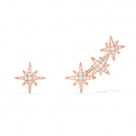 APM METEORITES ROSE asymmetric earring set RE10118OX