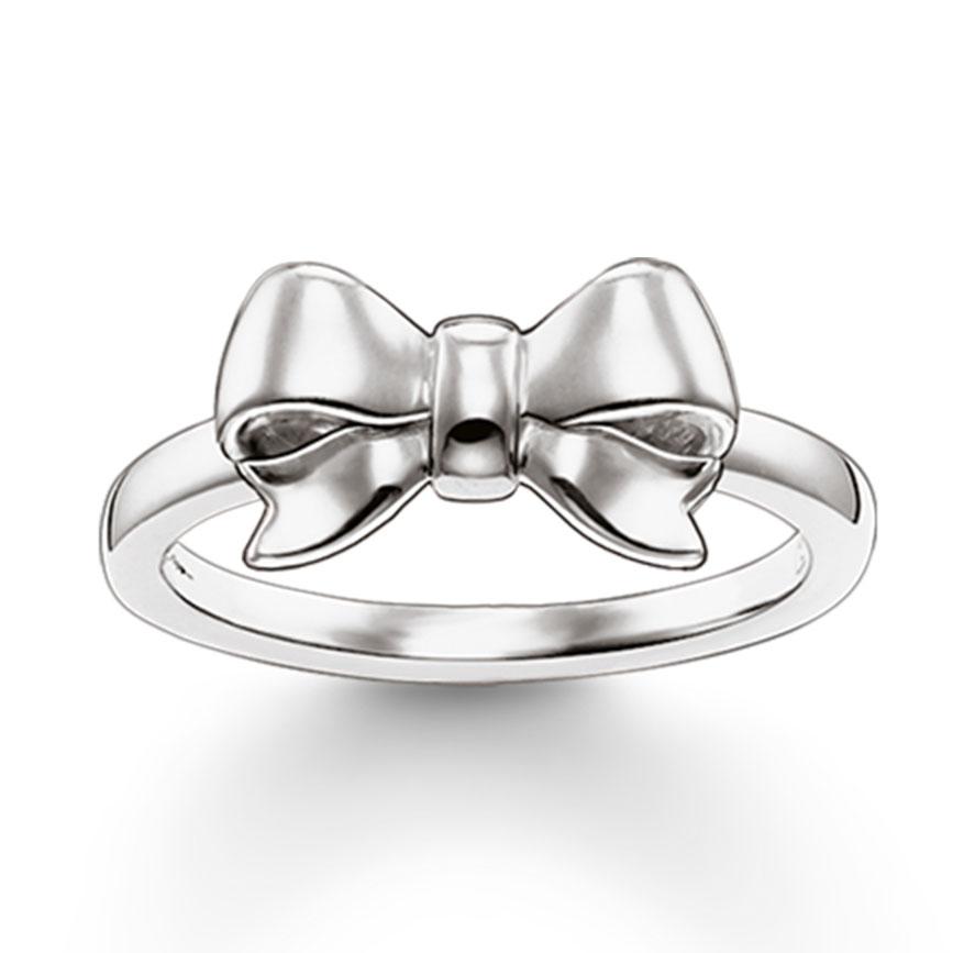 Thomas Sabo Glam & Soul Silver Bow Ring TR1977-001-12, TR1977-415-12