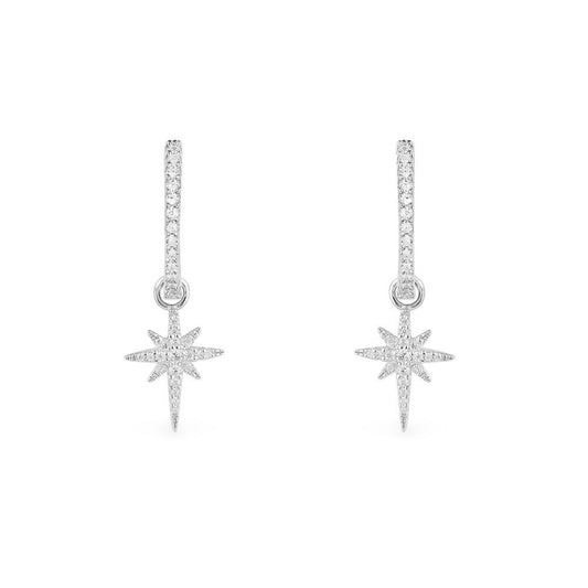 Météorites Hoop Earrings - Silver AE12581OX