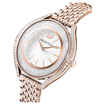 Swarovski Crystalline Aura watch Metal bracelet, Rose gold tone, Rose-gold tone PVD 5519459