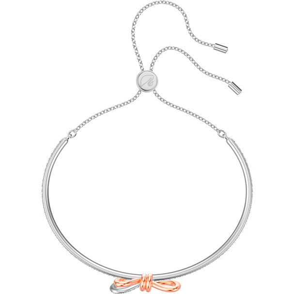 Swarovski Lifelong Bow Bangle, White, Mixed Plating 5447079