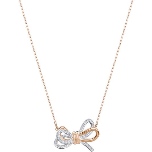 Swarovski Lifelong Bow Pendant, White, Mixed Plating 5440636