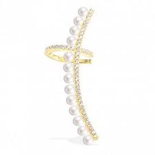 APM Mono Yellow Silver Earcuff AE9559XPLY