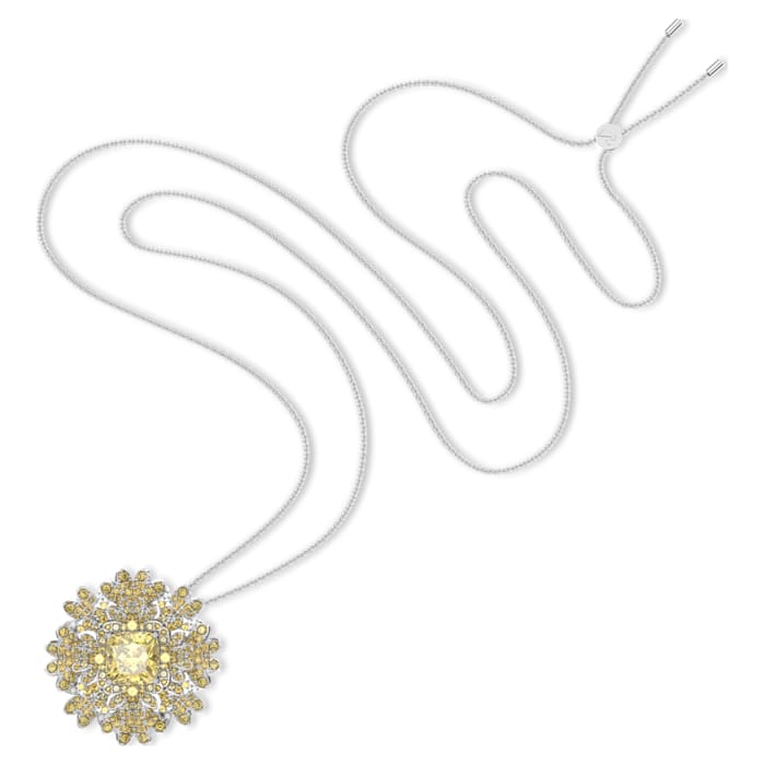 Swarovski Eternal Flower pendant and brooch Flower, Yellow, Mixed metal finish 5642857