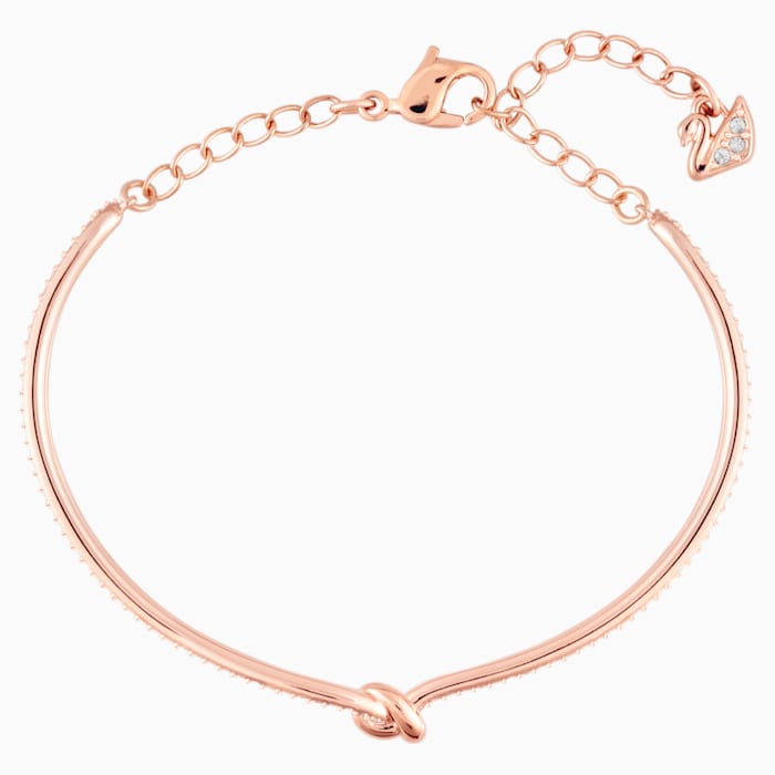 Swarovski Lifelong Bangle, White, Rose gold plating 5390818