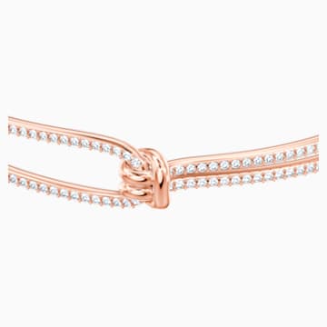 Swarovski Lifelong Bangle, White, Rose gold plating 5390818
