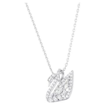 Swarovski Swan Lake pendant Swan, White, Rhodium plated 5561477